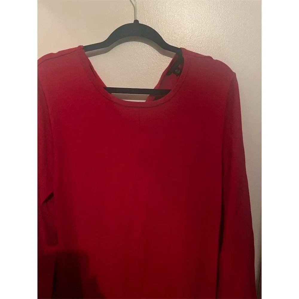 J.Crew Women's Merino Wool Red Twist Back Sweater Dress‎ Knee Length XL